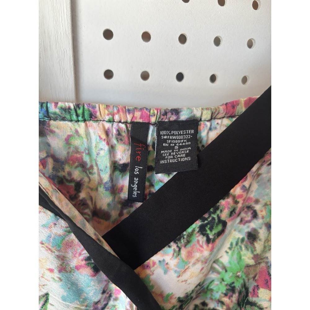 Fire Los Angeles Women's‎ Small Colorful Romper Shortall V-Neck Tank Cute - Picture 6 of 11